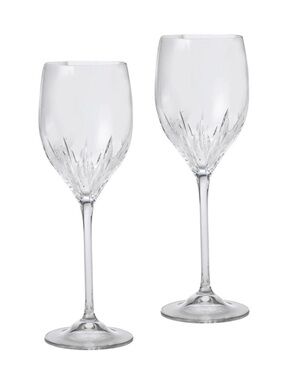 Vera Wang Clear Crystal-Cut Wine Glasses
